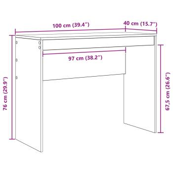 Schreibtisch mit Schubladen mit Regal mit Speicher 2 pcs Weiß