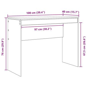 Schreibtisch mit Schubladen mit Regal 2 pcs Beton Grau