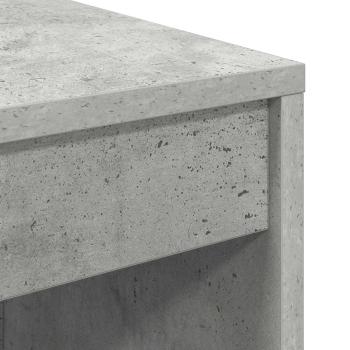 Schreibtisch mit Schubladen mit Regal 2 pcs Beton Grau