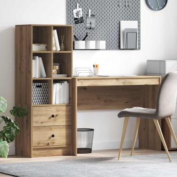 ARDEBO.de - Schreibtisch Artisan-Eiche 145,5 x 40 x 127 cm 2 Stk.