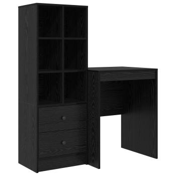 Schreibtisch Schwarz Eichen-Optik 105,5 x 50 x 127 cm 2 stk.