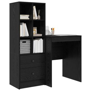 Schreibtisch Schwarz Eichen-Optik 105,5 x 50 x 127 cm 2 stk.