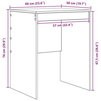 Schreibtisch mit Schubladen mit Regal 2 pcs Sonoma-Eiche