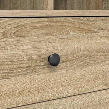 Schreibtisch mit Schubladen mit Regal 2 pcs Sonoma-Eiche