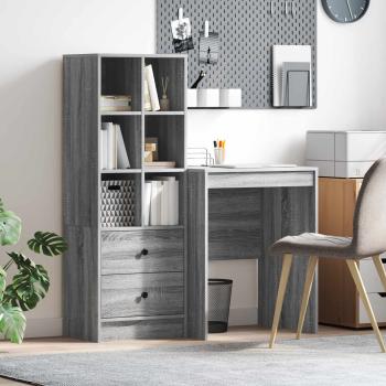 ARDEBO.de - Schreibtisch Graues Sonoma 105,5 x 50 x 127 cm 2 stk.