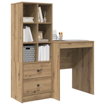 Schreibtisch Artisan-Eiche 105,5 x 50 x 127 cm 2 Stk.