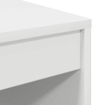 Schreibtisch mit Schubladen mit Regal mit Speicher 2 pcs Weiß