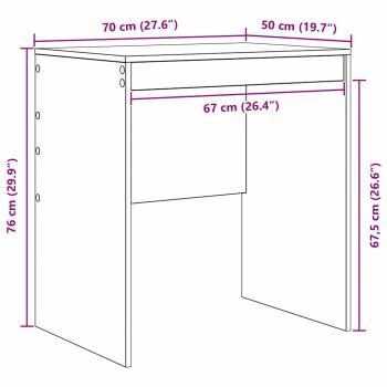 Schreibtisch mit Schubladen mit Regal mit Speicher 2 pcs Weiß