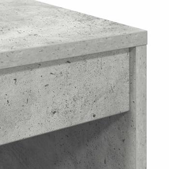 Schreibtisch mit Schubladen mit Regal 2 pcs Beton Grau