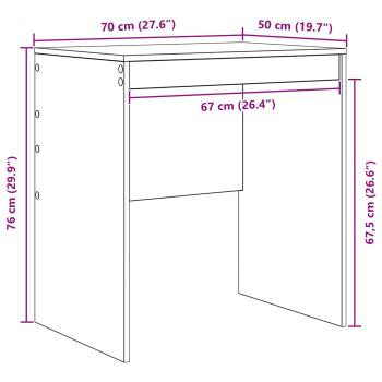 Schreibtisch mit Schubladen mit Regal 2 pcs Altholz