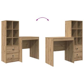 Schreibtisch Artisan-Eiche 115,5 x 50 x 127 cm 2 Stk.