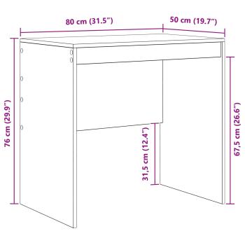 Schreibtisch mit Schubladen mit Regal 2 pcs Sonoma-Eiche