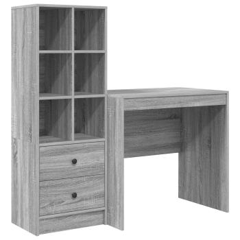 Schreibtisch Graues Sonoma 125,5 x 50 x 127 cm 2 stk.