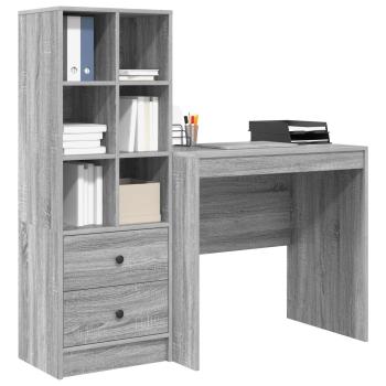 Schreibtisch Graues Sonoma 125,5 x 50 x 127 cm 2 stk.