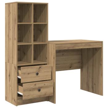 Schreibtisch Artisan-Eiche 125,5 x 50 x 127 cm 2 Stk.
