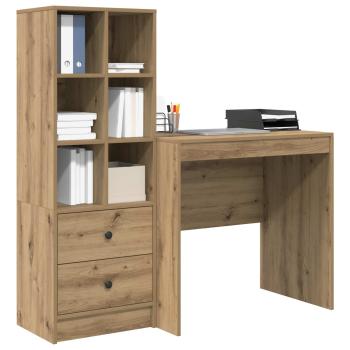 Schreibtisch Artisan-Eiche 125,5 x 50 x 127 cm 2 Stk.
