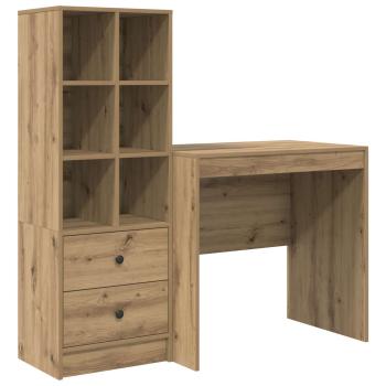 Schreibtisch Artisan-Eiche 125,5 x 50 x 127 cm 2 Stk.