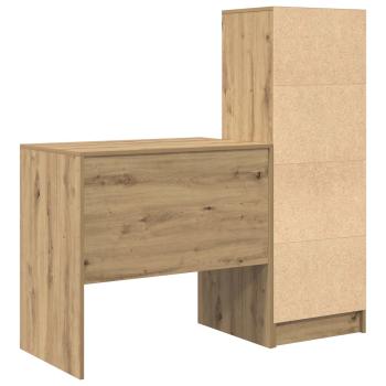 Schreibtisch Artisan-Eiche 125,5 x 50 x 127 cm 2 Stk.