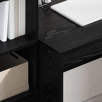 Schreibtisch Schwarz Eichen-Optik 135,5 x 50 x 127 cm 2 stk.