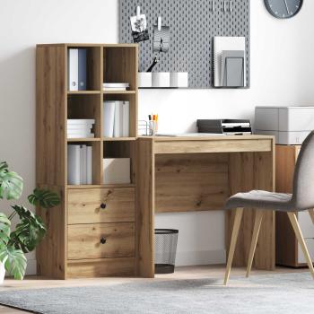 ARDEBO.de - Schreibtisch Artisan-Eiche 135,5 x 50 x 127 cm 2 Stk.