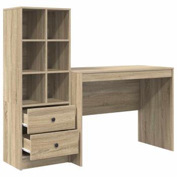 Schreibtisch mit Schubladen 2 pcs Sonoma-Eiche