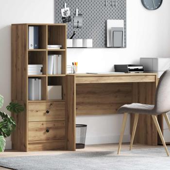 ARDEBO.de - Schreibtisch Artisan-Eiche 145.5 x 50 x 127 cm 2 Stk.