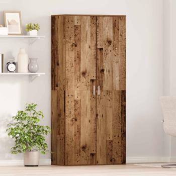 ARDEBO.de - Highboard 80 x 39 x 178 cm Holzwerkstoff Altholz