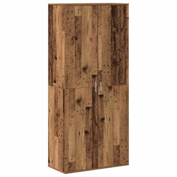Highboard 80 x 39 x 178 cm Holzwerkstoff Altholz