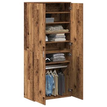 Highboard 80 x 39 x 178 cm Holzwerkstoff Altholz