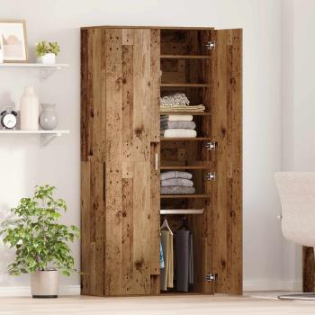 Highboard 80 x 39 x 178 cm Holzwerkstoff Altholz