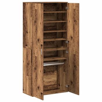 Highboard 80 x 39 x 178 cm Holzwerkstoff Altholz