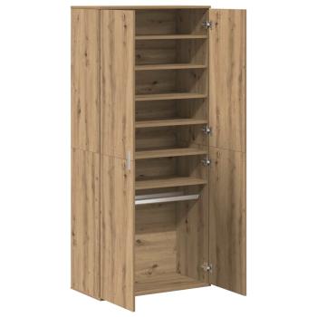 Hochschrank 80 x 39 x 178 cm Holzwerkstoff Artisan-Eiche