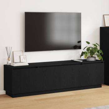 ARDEBO.de - TV-Schränk 180 x 38 x 49 cm Schwarz Eichen-Optik Holzwerkstoff
