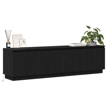 TV-Schränk 180 x 38 x 49 cm Schwarz Eichen-Optik Holzwerkstoff