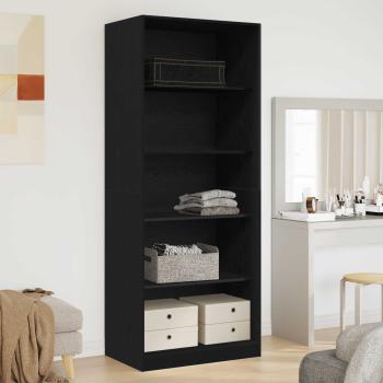 ARDEBO.de - Kleiderschrank Schwarz Eichen-Optik 80 x 50 x 200 cm