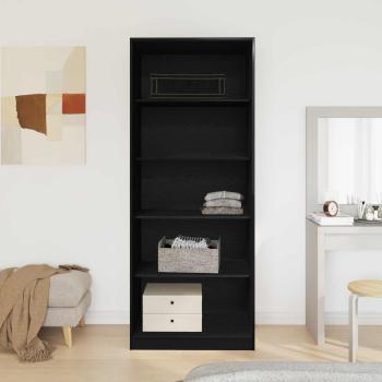 Kleiderschrank Schwarz Eichen-Optik 80 x 50 x 200 cm