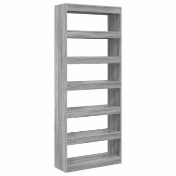 Bücherregal 6 Ebenen 80 x 30 x 198 cm Holzwerkstoff