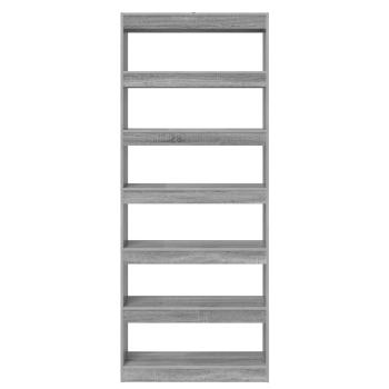 Bücherregal 6 Ebenen 80 x 30 x 198 cm Holzwerkstoff