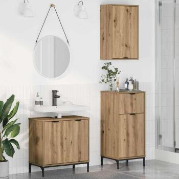 ARDEBO.de - Badezimmermöbel-Set 3 Stk. Artisan-Eiche 39,5 x 36 x 88 cm