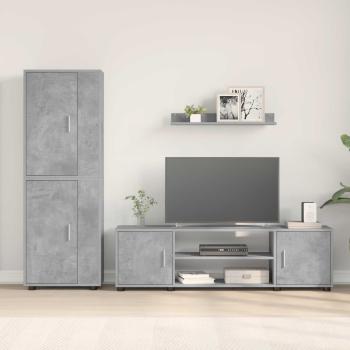 TV-Schrankset Beton Grau Holzwerkstoff