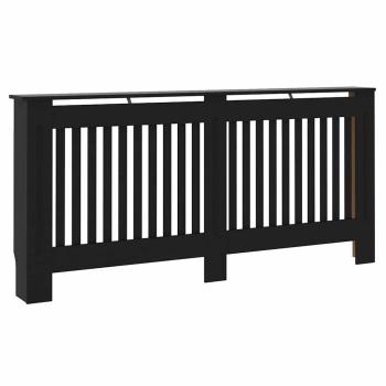 Heizkörperabdeckung 2 stk. Schwarz 172 x 19 x 81,5 cm