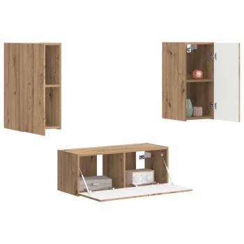 TV-Schrankset 2 Stk. Artisan-Eiche Holzwerkstoff