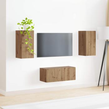 TV-Schrankset 2 Stk. Artisan-Eiche Holzwerkstoff