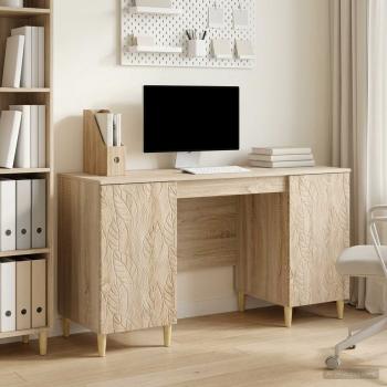 ARDEBO.de - Schreibtisch Sonoma-Eiche 142,5 x 50 x 75 cm Holzwerkstoff