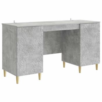 Schreibtisch Betongrau 142,5 x 50 x 75 cm Holzwerkstoff