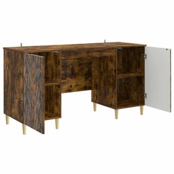 Schreibtisch Räuchereiche 142,5 x 50 x 75 cm Holzwerkstoff