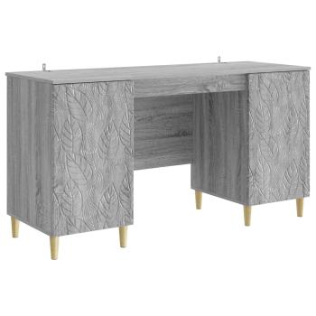 Schreibtisch Sonoma-Grau 142,5 x 50 x 75 cm Holzwerkstoff