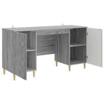 Schreibtisch Sonoma-Grau 142,5 x 50 x 75 cm Holzwerkstoff