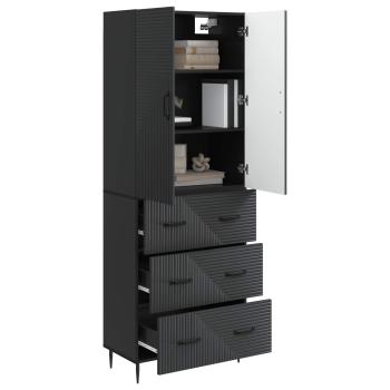 Schrankset 2 stk. 66 x 34,5 x 90 cm Holzwerkstoff Schwarz