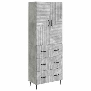 Schrankset 2 stk. 66 x 34,5 x 90 cm Holzwerkstoff Betongrau